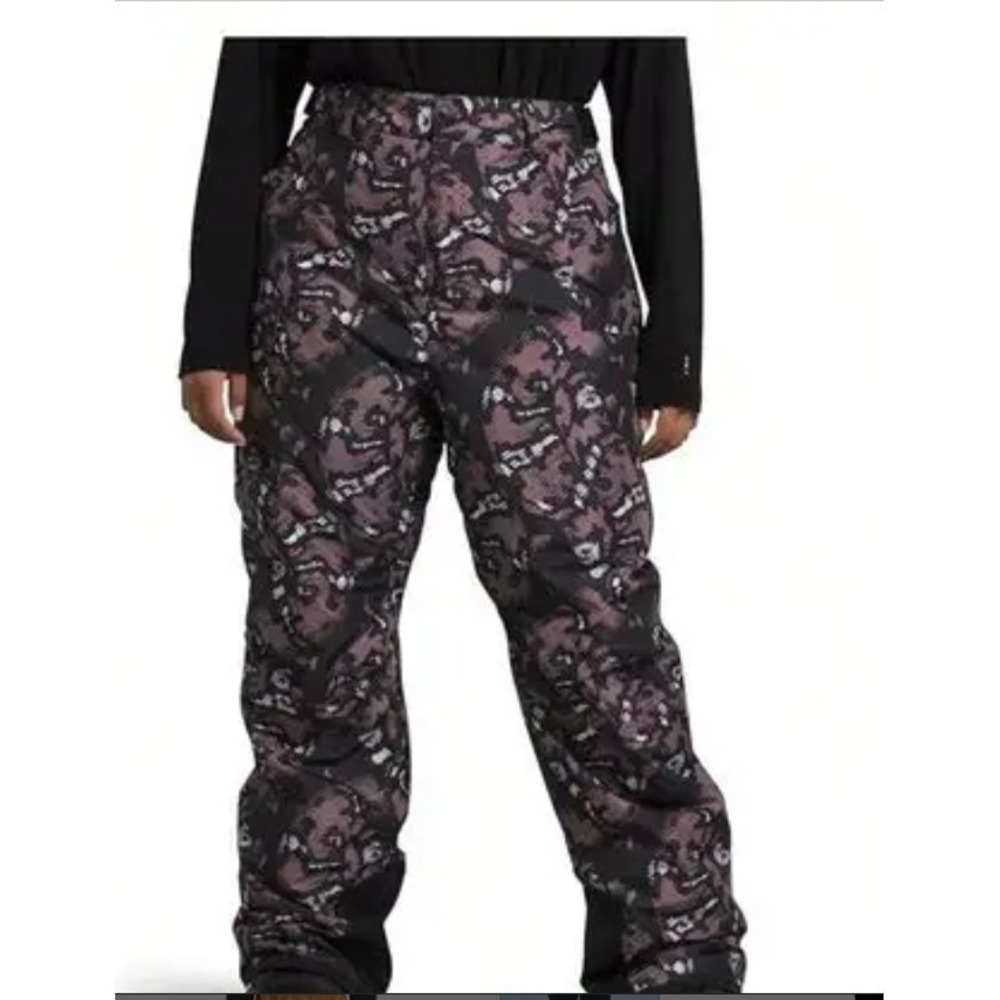 NWT North Face Freedom Insulated Snow Bib Pants Fawn Grey Snake, Women's Medium